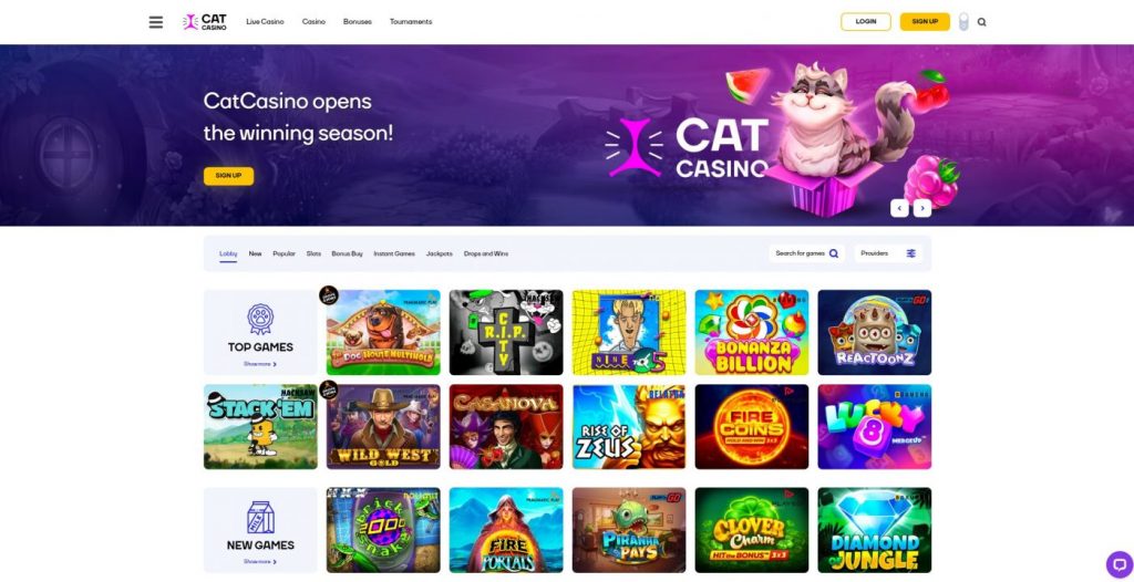 Cat Casino main screen
