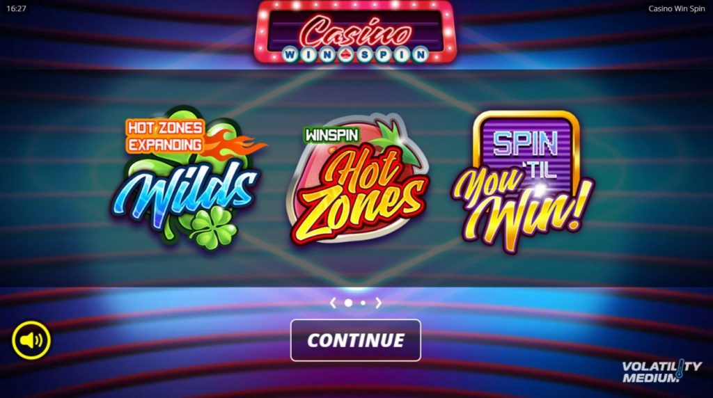 Casino Win Spin slot Main Screen